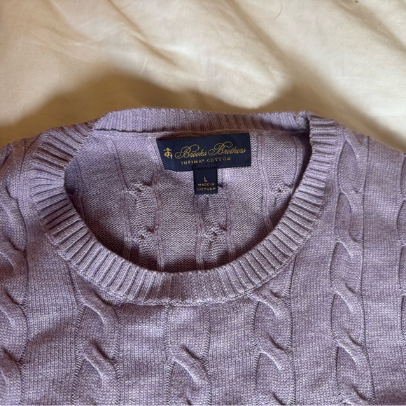 Lavender Brooks Brothers Supima Cotton sweater | men’s large - Picture 3 of 3